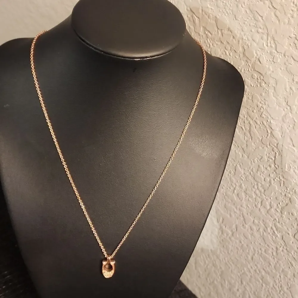 Coach Signature‎ C Pave Necklace w/ Swarovski Crystals